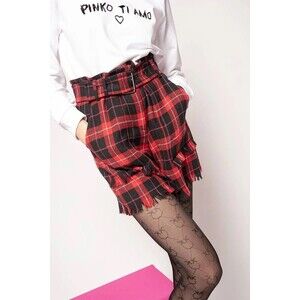 Pinko plaid tartan shorts